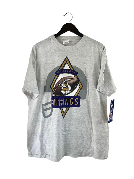 トップス 90s NFL Minnesota Vikings Tee XL DM1292 90's Minnesota Vikings Logo 7 NFL T Shirt Size Large/XL