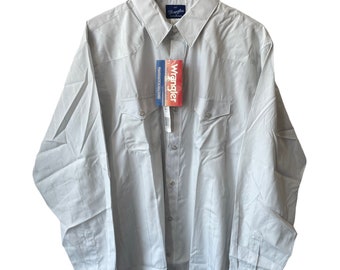 vintage wrangler cowboy cut western snap shirt mens size XXL tall deadstock NWT 80s
