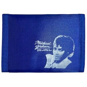 vintage michael jackson thriller nylon trifold wallet deadstock NWOT 80s