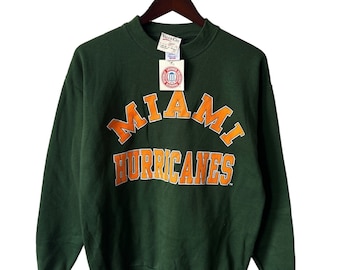 vintage logo 7 miami hurricanes sweatshirt mens size medium deadstock NWT 90s