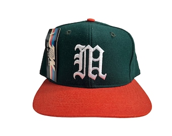 vintage miami hurricanes top of the world fitted hat cap size 7 1/8 deadstock NWT 90s