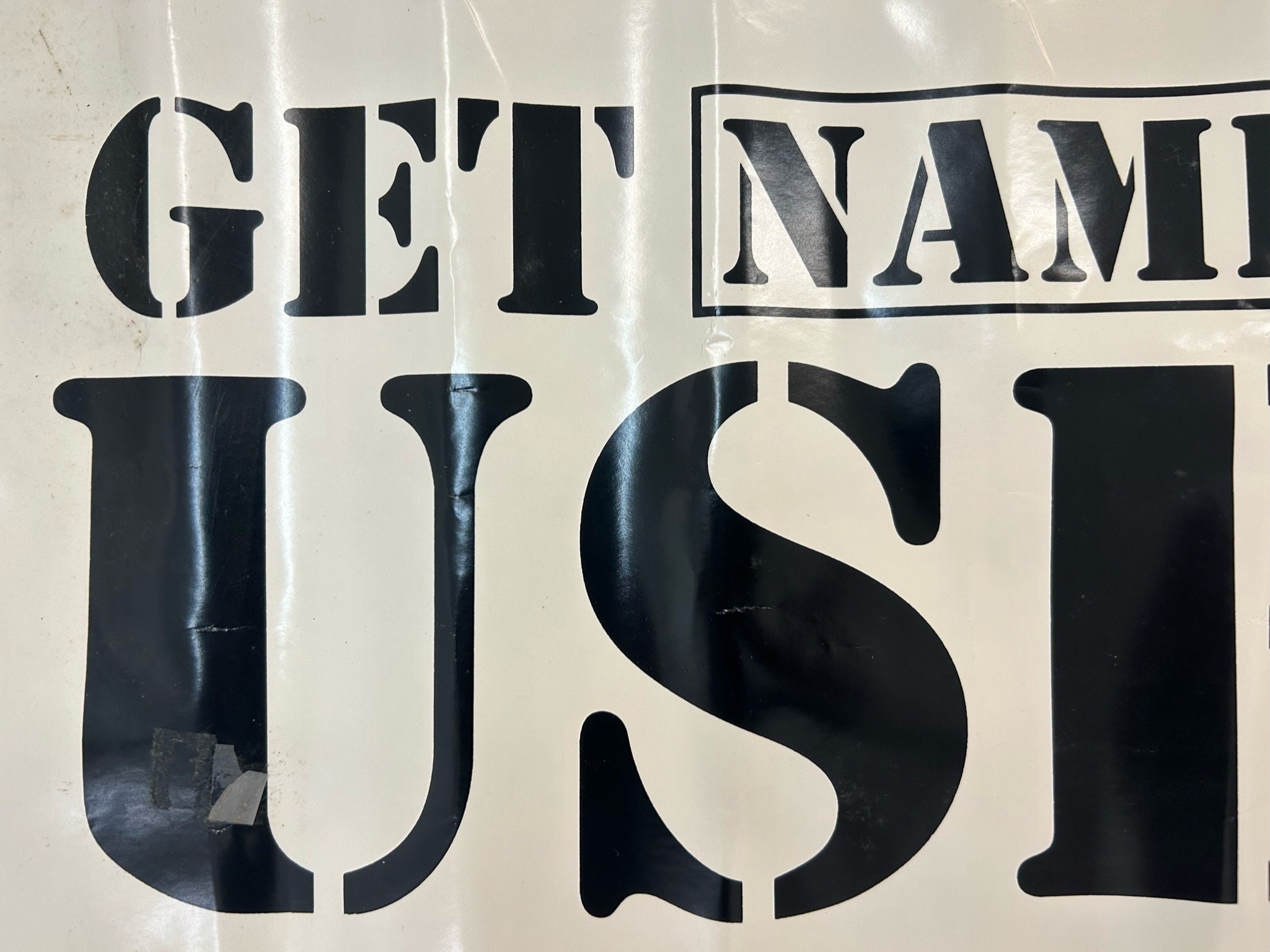 Vintage Get Used by Elie Classic Jeans Dealer Issue Poster Store