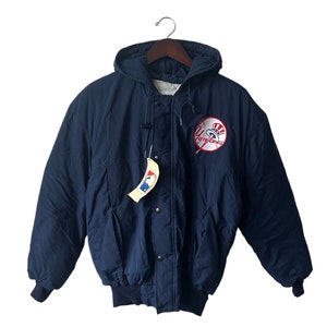 Vintage New York Yankees Jacke Mantel Herren Größe Small Deadstock neu mit Etikett 90er Jahre hergestellt in USA MLB