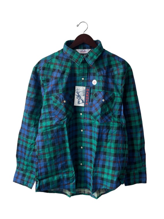 Vintage Five Brother Dakota Plaid Flannel Shirt Mens Size 2XL