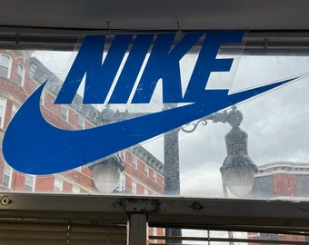 vintage nike hanging acrylic sign store display sign dealer issue 90s