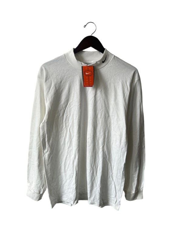 vintage nike mock turtleneck shirt mens size mediu