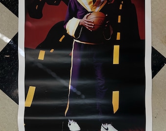 vintage nike jamaal wilkes los angeles lakers NBA basketball poster print 80s