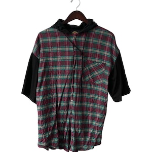Flannel over deals hoodie men
