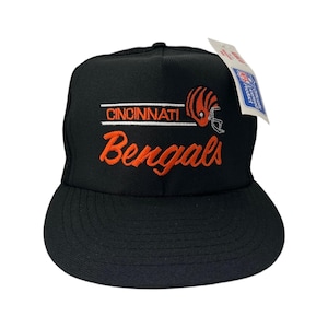 Casquette Vintage Cincinnati Bengals Noire Corduroy – Années 90 – Youngan – Fermeture Snapback