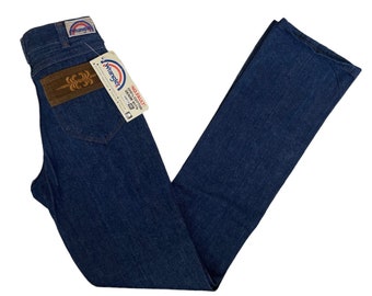 vintage wrangler lancer straight leg jeans pants size student 27x36 deadstock NWT 70s made in USA
