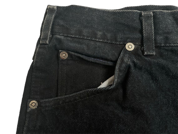 vintage lee riders black straight leg jeans size … - image 8