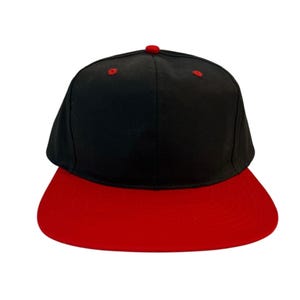 vintage blank snapback hat cap adult OSFA deadstock NWOT 90s BRED colorway