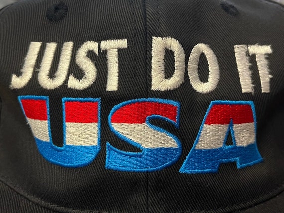 vintage nike just do it USA snap back hat cap adu… - image 2