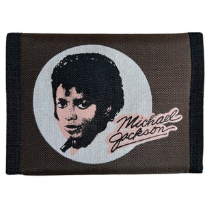 vintage michael jackson nylon trifold wallet deadstock NWOT 80s