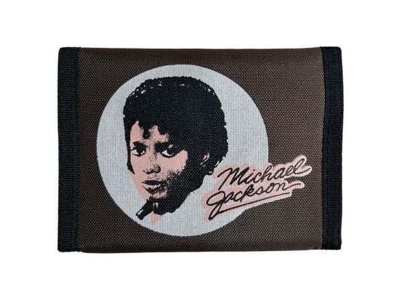 vintage michael jackson nylon trifold wallet dead… - image 1