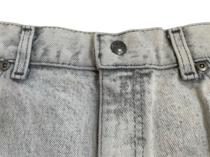 vintage lee riders ice grey straight leg jeans size 31 husky deadstock NWT 90s made in USA image 7