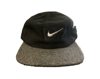 vintage nike wool blend strap back hat adult OSFA 90s