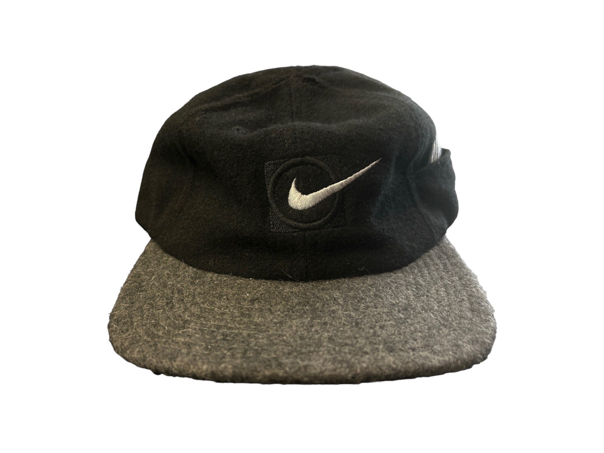Vintage Nike Wool Blend Strap Back Hat Adult OSFA 90s EUC Made in