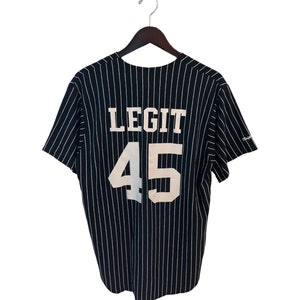 legit vintage X majestic pinstripe baseball jersey mens size large 90s