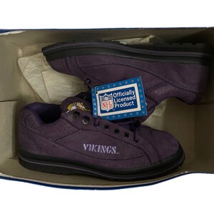 vintage minnesota vikings eastport sneakers mens size 7.5 deadstock NIB 90s image 9