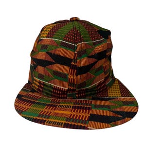 vintage africa kente baseball snapback hat cap adult OSFA deadstock NWOT 90s