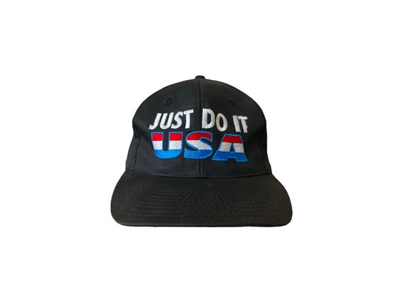 vintage nike just do it USA snap back hat cap adu… - image 1