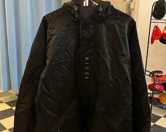 vintage nike 1/2 zip waterproof anorak jacket mens size large 90s