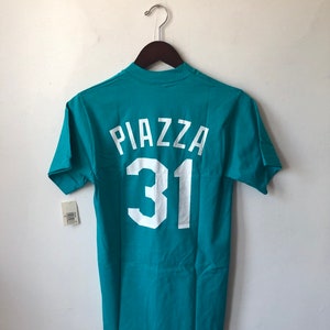 vintage mike piazza florida marlins russell athletic t-shirt jersey mens size small deadstock NWT 90s