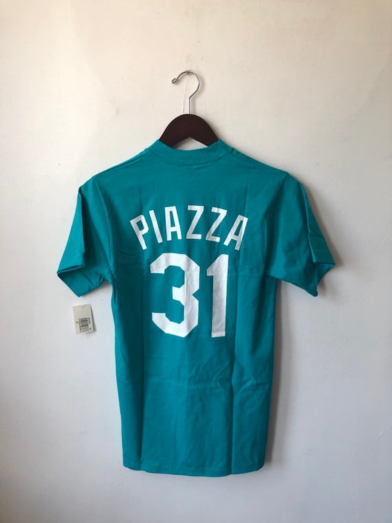 Vintage Mike Piazza Florida Marlins Russell Athletic T-shirt 