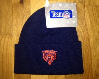 vintage chicago bears beanie hat cap adult OSFA deadstock NWT 90s made in USA