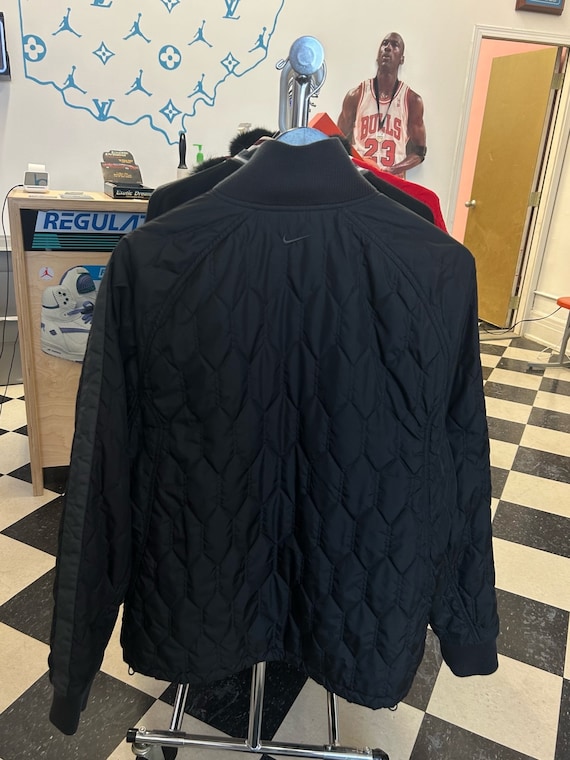vintage nike quilted bomber jacket coat mens size… - image 7