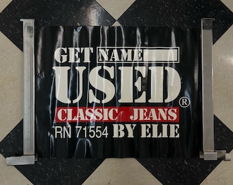vintage get used by elie classic jeans dealer issue poster store display 90s