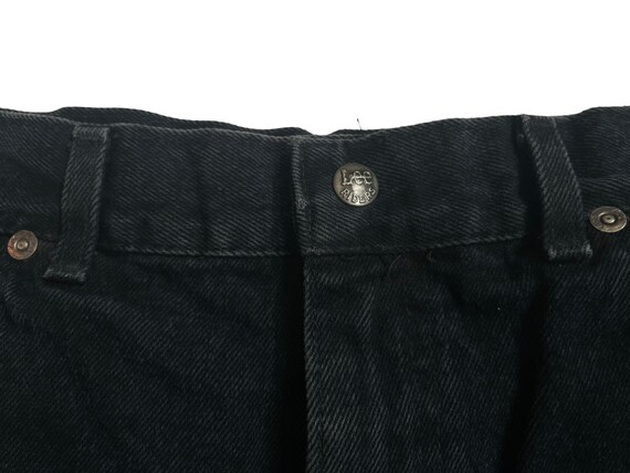 vintage lee riders black straight leg jeans size … - image 7