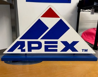 vintage apex one wood block store display dealer issue 90s