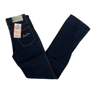 vintage deecee dark wash denim jeans size 27x34 deadstock NWT 70s pants made in USA
