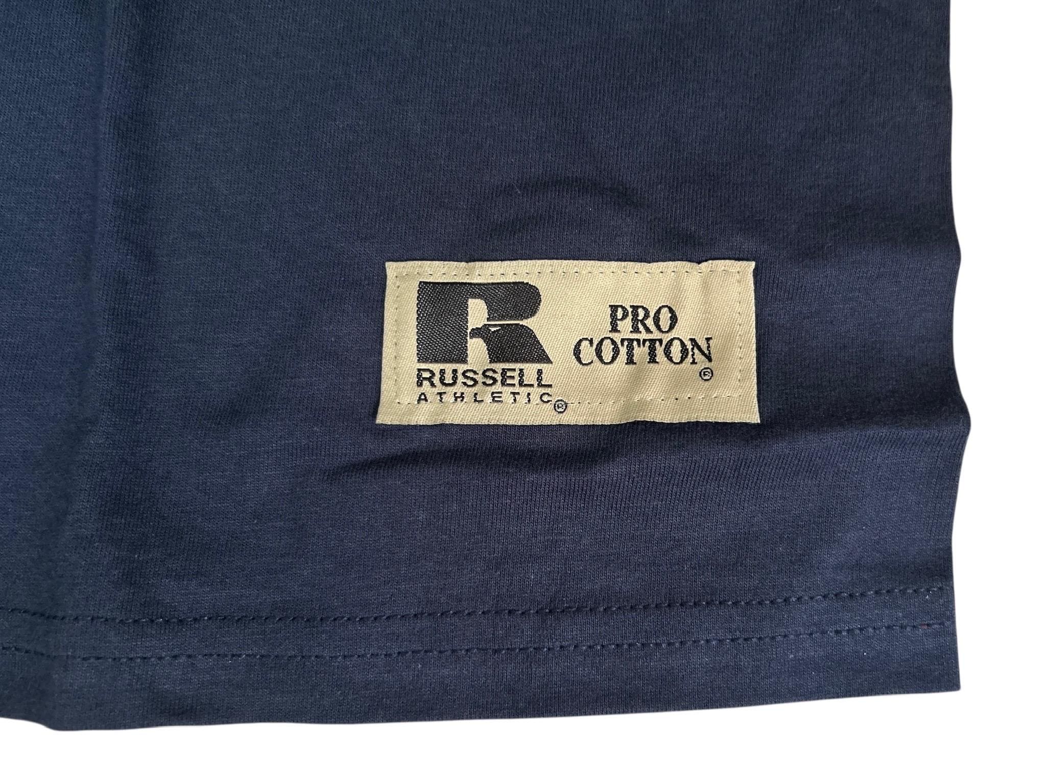 Vintage Russell Athletic Pro Cotton Mock Neck Shirt Mens Size
