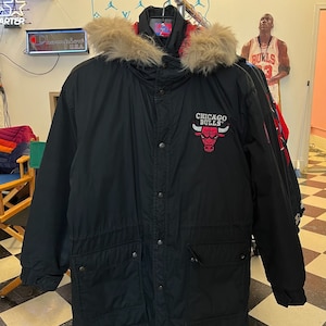 vintage pro player chicago bulls jacket coat mens size medium 90s NBA