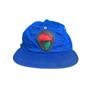 vintage africa leather patch soft body hat cap adult OSFA deadstock NWOT 90s