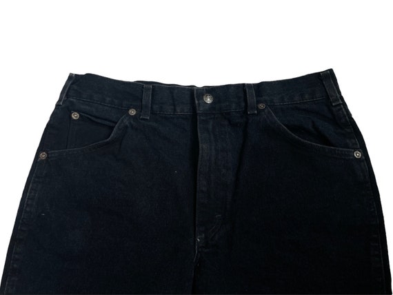 vintage lee riders black straight leg jeans size … - image 6