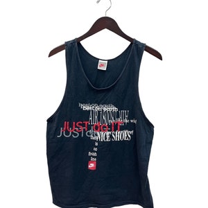 vintage nike slogan tank top mens size large 90s made in USA