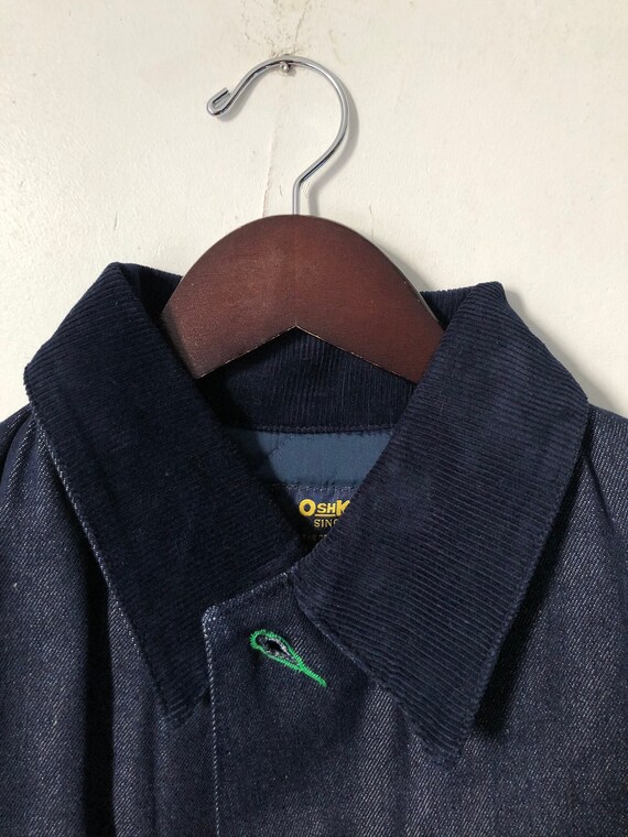 vintage oshkosh quilted lined denim chore coat me… - image 8