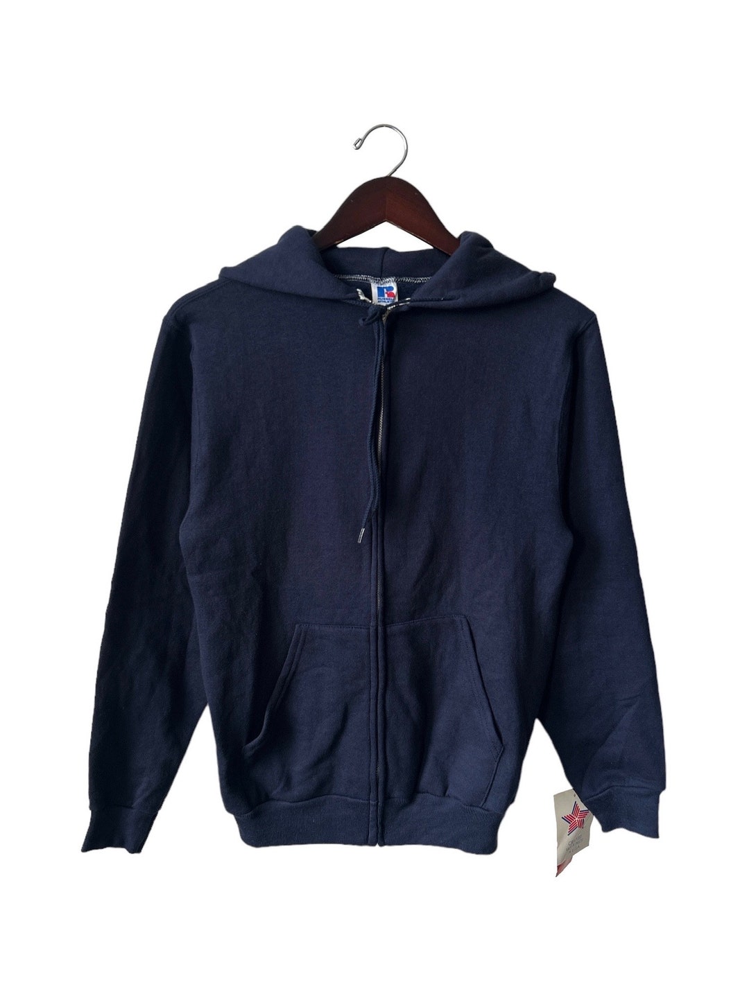 Vintage Russell Athletic Zip Hoodie Jacket Mens Size Small Deadstock