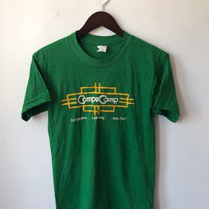 vintage Compucamp Grafik T-Shirt Größe Medium Deadstock NWOT 90s Made in USA