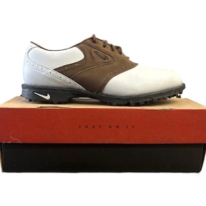 Vintage Nike Golf Spikes Shoes Air Zoom Tradition Saddle Mens Size