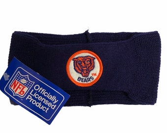 vintage chicago bears winter headband hat adult OSFA deadstock 80s made in USA