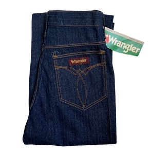 vintage Wrangler Streifen Jeans Hose Größe 30M 30x30.5 gerades Bein Neu mit Etikett 80er Jahre Bild 2