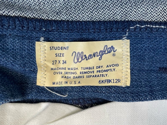 vintage wrangler medium wash flare jeans size 27x… - image 5