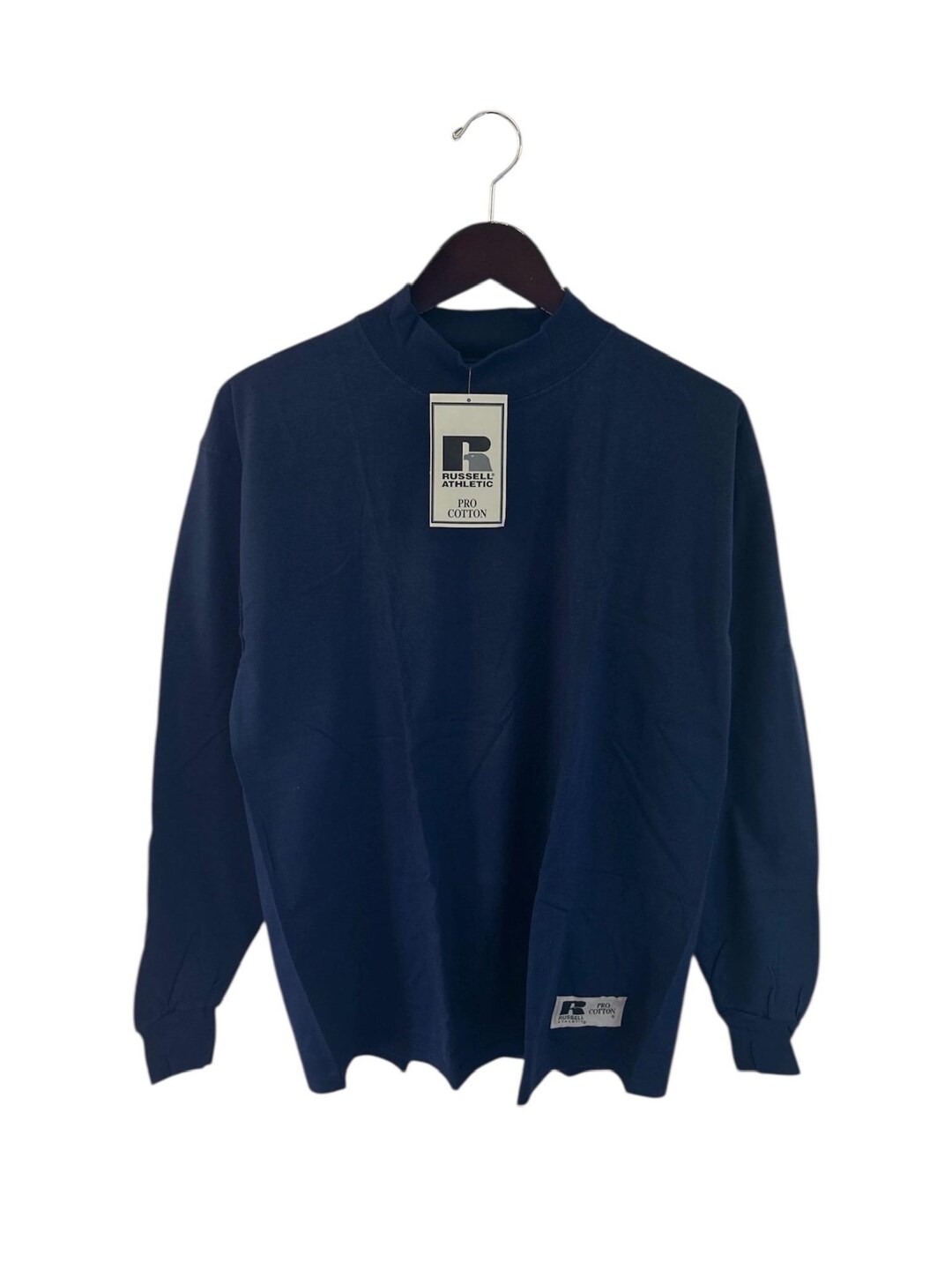 トップス RUSSELL ATHLETIC PRO COTTON 90s USA Vintage Russell Athletic Pro Cotton Mock Neck Shirt Mens Size