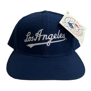 vintage los angeles dodgers fitted cap hat adult size 7 1/8 deadstock NWT 90s made in USA