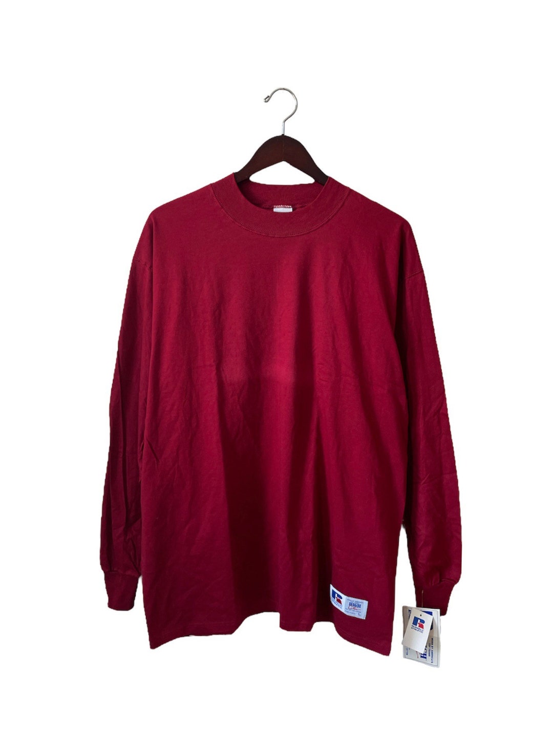 Vintage Russell Athletic Mock Turtleneck Shirt Mens Size Large